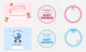 Etiquetas para Baby Shower para Imprimir y Editar